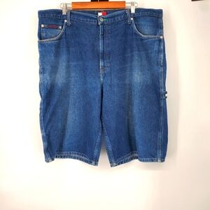 VTG Tommy Hilfiger Jean Shorts Mens 40 Blue Medium Wash Regular Bermuda Denim